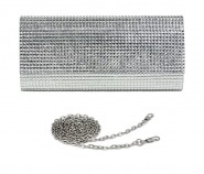 Evening Bag - Jeweled Acrylic Beads w/ Flap – Clear – BG-100317CL